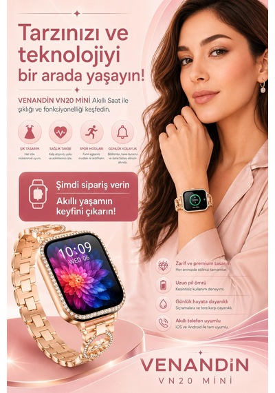 Dokunmatik Ekranlı Akıllı Saat Çoklu Kordon Setli Spor Takip Ve Günlük Kullanım Uyumlu