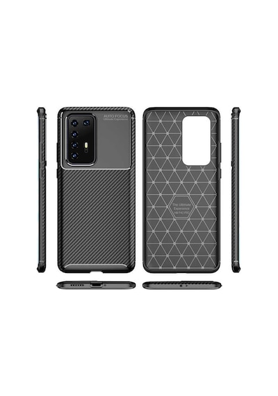 Apsuwa Huawei P40 Pro Kılıf Negro Karbon Fiber Silikon