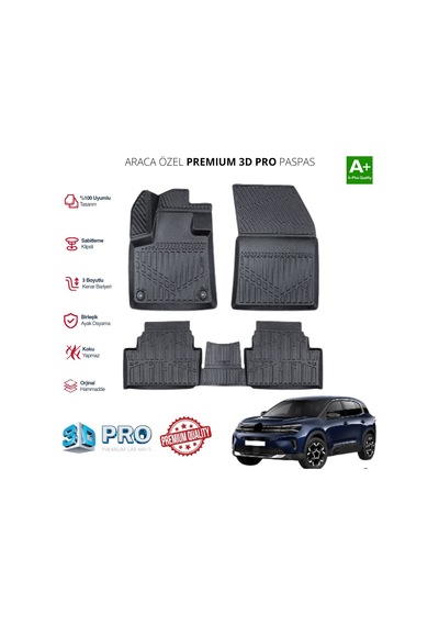 Citroen C5 Aircrossaraca Özel 3d Paspas 2017 2018 2019 2020 2021 2022 2023