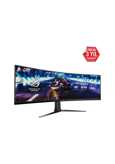 Asus Rog Strıx Xg49vq 49 Gamıng Va Kavıslı Aura Rgb Freesync 2 Hdr Dfhd 3840x1080 1ms 144hz Dp Hdmı Usb Mm Vesa 3yıl Ultra-wıde Hdr,dusuk Mavı Isık,yu