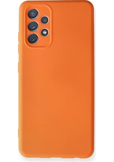 Cosmotex Newface Samsung Galaxy A32 Kılıf Nano İçi Kadife Silikon - Turuncu