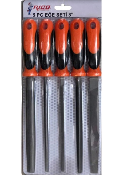 Rico 5 Parça Profesyonel Eğe Seti 8" 20Cm 5 Parça Eğe Seti