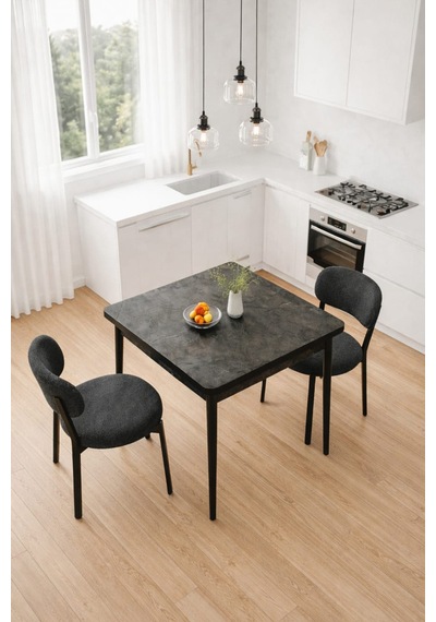 Renlife Ahşap Mutfak Masası Takımı Metal Ayaklı 2 Adet Antrasit Sandalye 70x70 Masa 2antasit Aris Aris - 2 Antrasit Vivo Renlife Ahşap Mutfak Masası Takımı Metal Ayaklı 2 Adet Antrasit Sandalye 70x70 Masa 2antasit Aris Aris - 2 Antrasit Vivo