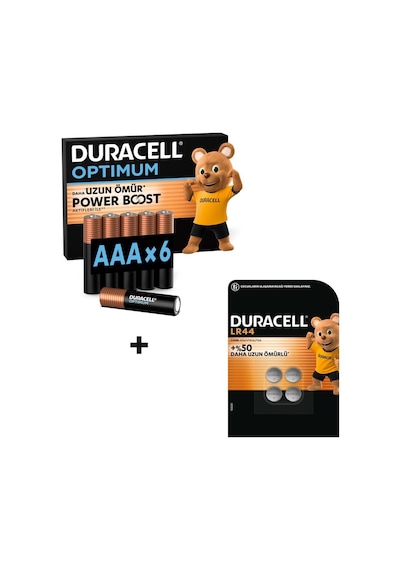 Duracell Optımum Aaa Alkalin İnce Kalem Pil 6'lı Paket & Duracell Lr44 Alkalin Özel Pil 4'lü Paket