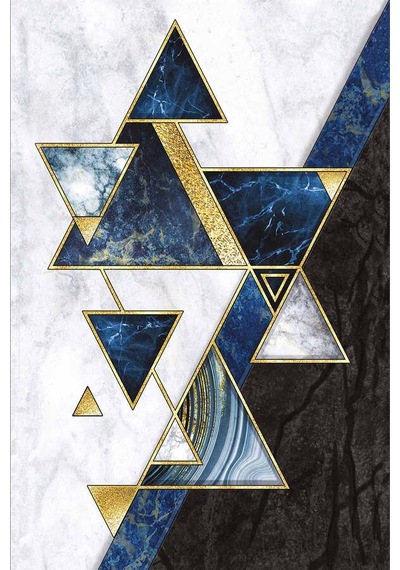 Lacivert Geometrik Dokuma Leke Tutmaz Masa Örtüsü Mso091n11
