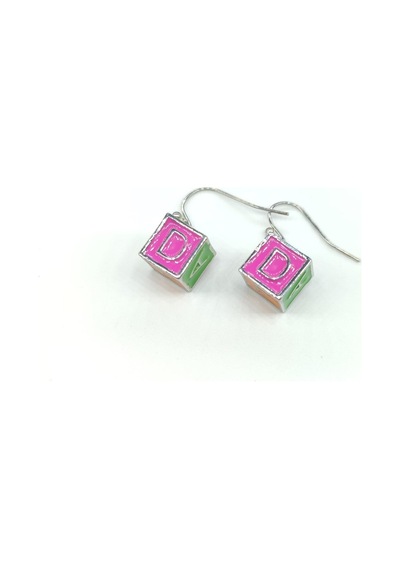 Tedz Collection Harf Küpü Pin Küpe Çok Renkli