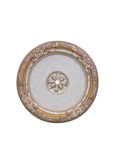 90x90 Oval Bronz Renk Saray Tavan Göbek