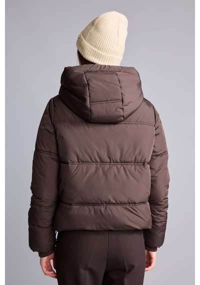 Defacto Regular Fıt Fermuarlı Şişme Mont H8577ax26wnbn601 Kahve-bn601