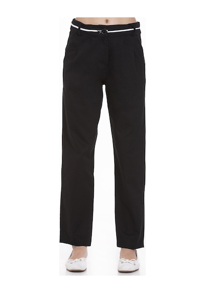 Kız Çocuk Ayarlanabilir Bel Detaylı Gabardin Pantolon 9 14 Yaş L
