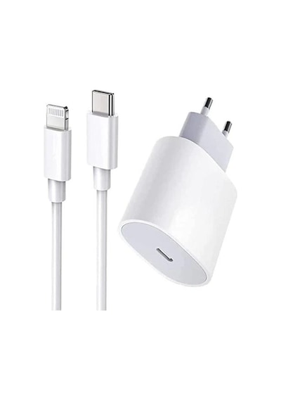 Solgun 20w Iphone Uyumlu Hızlı Şarj Aleti Adaptör + Kablo 1m 11/12/13/14 Serisi