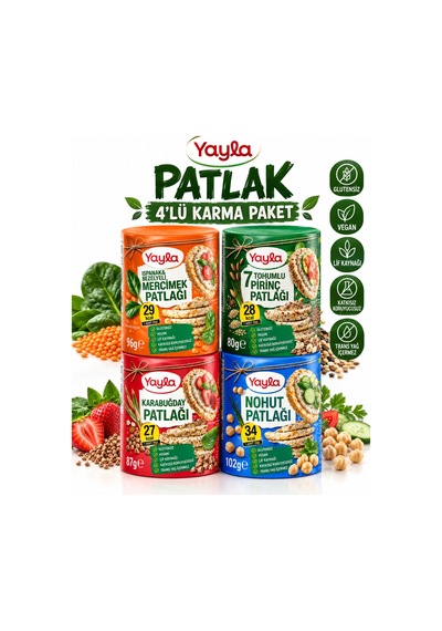 Patlak Efsane 4 Lü Karma Set 4 Farklı Lezzet Tek Pakette Çıtır Atıştırmalık Keyfi - 931491393