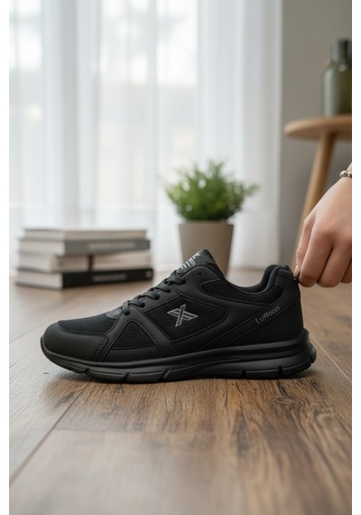 Enoch Ortopedik Yüksek Darbe Emicili Ultra Hafif Erkek Sneaker Siyah