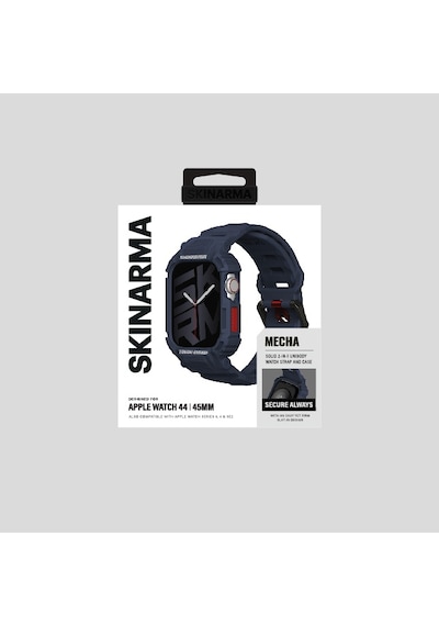 Watch 7 45mm Uyumlu 2in1 Tpu Kasa Koruyuculu Silikon Kordon Skinarma Mecha Lacivert