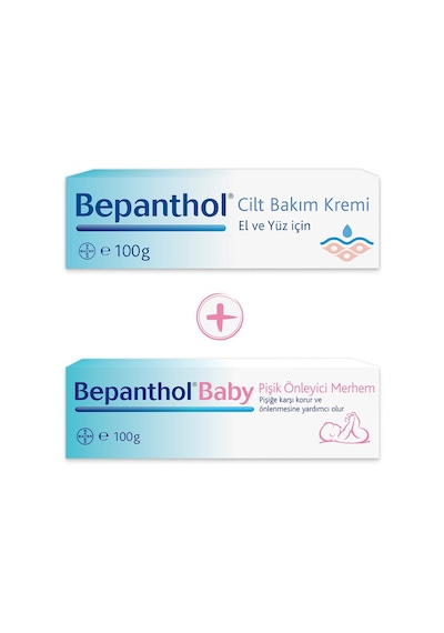 Bepanthol Pişik Önleyici Merhem 100 G + Bepanthol Cilt Bakım Kremi 100 G
