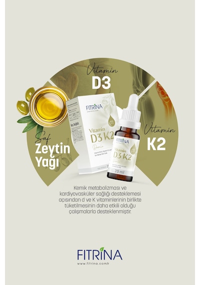 Fıtrina Vitamin D3k2 Damla 20 Ml