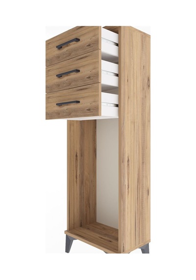 Arges Dolap 3 Çekmeceli 44x30x134 Çam-çam Çam
