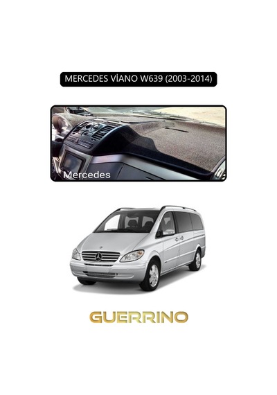 Mercedes Viano W639 2003-2014torpido Koruma Halısı Siyah Kenar