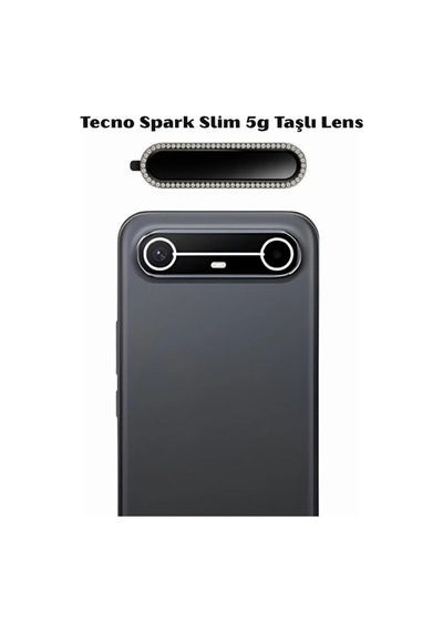 Guztech Tecno Spark Slim 5g/pova Slim Taşlı Tam Kamera Lens Koruyucu Gümüş