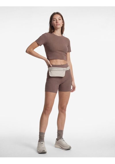 Koton Slim Fit Kısa Kollu Bisiklet Yaka Crop Spor Tişört Pembe 6sak10087nk Gül