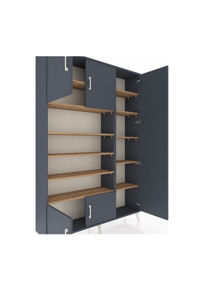 Arges Dolap 11 Raflı 5 Kapaklı 132x30x195 Antrasit-antrasit/çam Antrasit Arges Dolap 11 Raflı 5 Kapaklı 132x30x195 Antrasit-antrasit/çam Antrasit