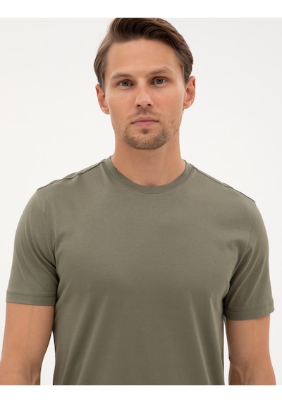 Pierre Cardin Erkek Haki Tişört Basic 50320102-vr027 Haki