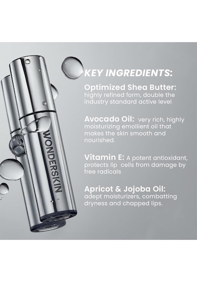 Wonderskin Lip Rehab Nemlendirici Ve Onarıcı Şeffaf Dudak Serumu Yağı Clear 3.57ml