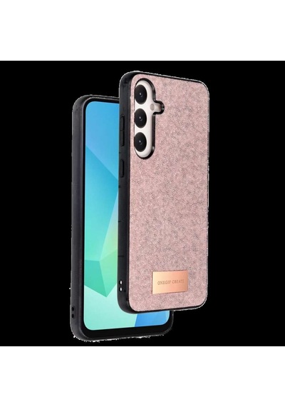 Onegif Galaxy A56 Bright Simli Kapak - Pembe