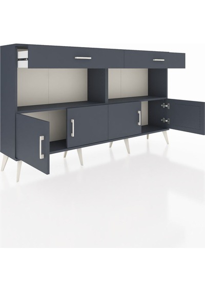 Arges Konsol 2 Raflı 2 Çekmeceli 4 Kapaklı 176x30x99 Antrasit-ant Antrasit-antrasit Arges Konsol 2 Raflı 2 Çekmeceli 4 Kapaklı 176x30x99 Antrasit-ant Antrasit-antrasit
