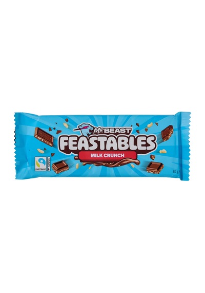 4 Adet Mr Beast Feastables Milk Crunch Çikolata 60 G