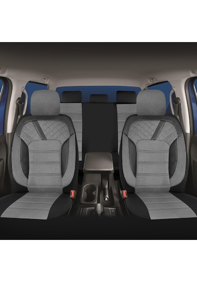 Renault Clio 4 2012 - 2019 Uyumlu Gri Tay Tüyü Koltuk Kılıfı
