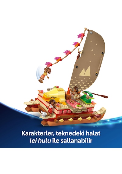 LEGO® ǀ Disney Moana’nın Macera Kanosu 43270 - 6 Yaş ve Üzeri Çocuklar için Yaratıcı Oyuncak Yapım Seti (529 Parça)