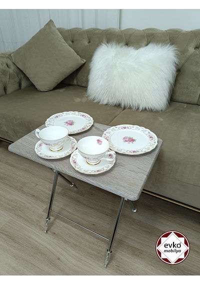 Çanta Zigon Sehpa,4'lü Sehpa, Zigon Sehpası, Mdf Mebran - Cordoba