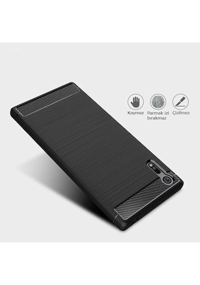 Sony Xperia Xz1 Kılıf Zore Room Silikon Kapak Gri
