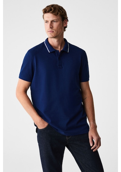 Grimelange Rhodes Erkek Lacivert Polo Yaka T-shirt Lacivert