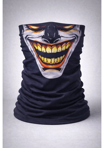 Cojans Joker Gülüşlü Baf Maske - Çok Amaçlı Boyunluk Bandana 3 No Çok Renkli