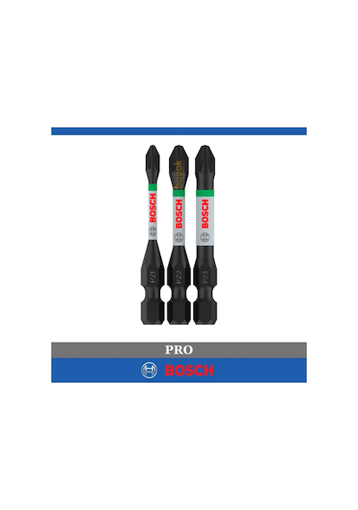 Bosch Pro Impact 3'lü Yıldız Bits Uç Seti Pz1-pz2-pz3 55mm 2608521u57