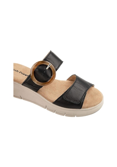 Hush Puppies Pigem 625207 Hakiki Deri Kadın Terlik Siyah Siyah