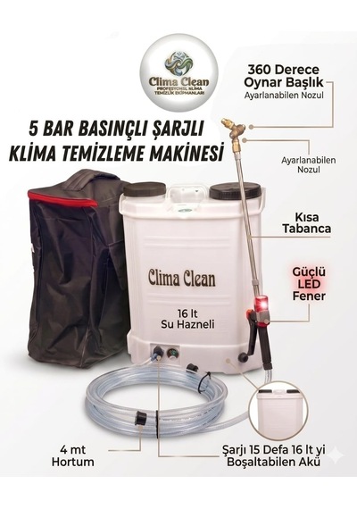 Şarjlı Klima Temizleme Pompası