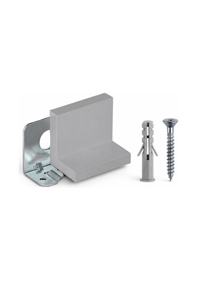 Metal Dolap Askı Elemanı L Tipi Gri 1,20 Mm Vida Ve Dübel Dahil Beyaz Beyaz