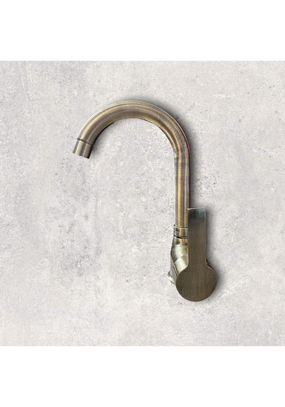 İsaoğlu Yapı Antik Gold Diamond Design Lavabo Bataryası Eskitme Lavabo Bataryası Gold