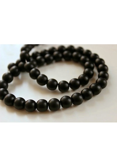 Onix (Oniks) Taşı Mat Yarım Dizi 6 MM 18 CM Yeşil