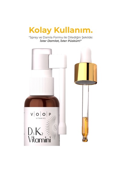 Voop Vitamin D3K2 Sprey Damla 20 ML