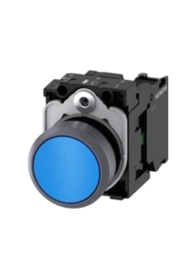 Siemens 3sb6160-0ab50-1ba0 - 22mm 1 No Yay Dönüşlü Butonlar Metal Mavi