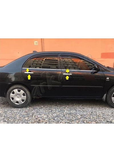 Markadan Toyota Corolla Uyumlu Krom Kapı Kolu 2002-2007 4 Kapı  Paslanmaz