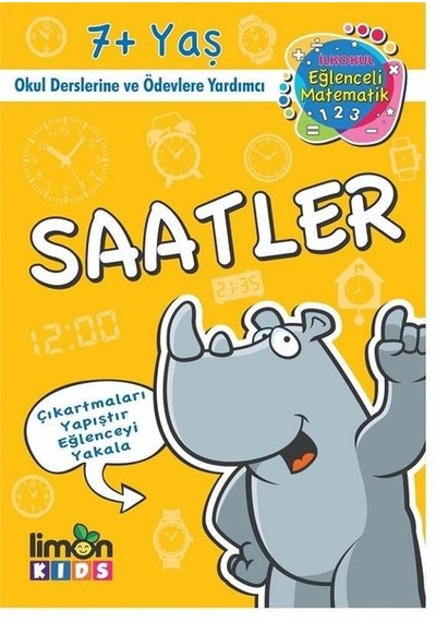 Çıkartmalı Saatler-İlk Okul Eğlenceli Matematik- Limonkids