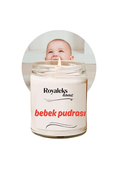 Doğal Özel Seri Kokulu Dekoratif Kavanoz Mum 210 Cc - Bebek Pudrası - Ryl Çok Renkli