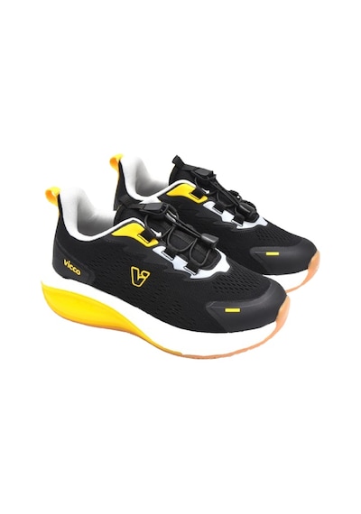 Vicco Knit 346.f25y.153 Phlon Hafif Taban Cırtlı Çocuk Spor Ayakkabı Siyah Siyah