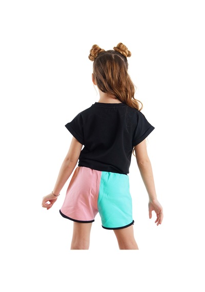 Renkli Yıldız Kız Çocuk Yazlık T-Shirt Şort Takım
