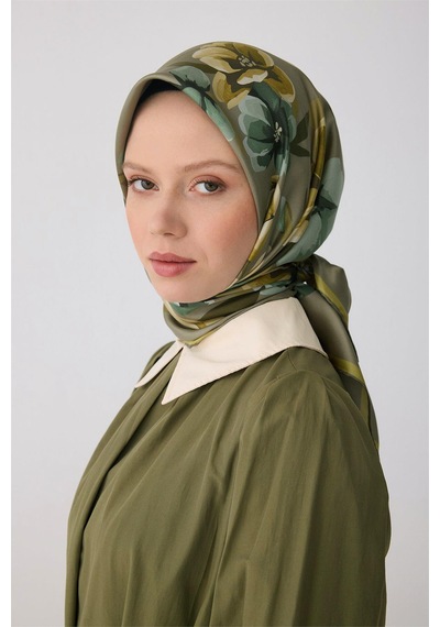 Belli İpek Eşarp - 4330-81 Haki Twill