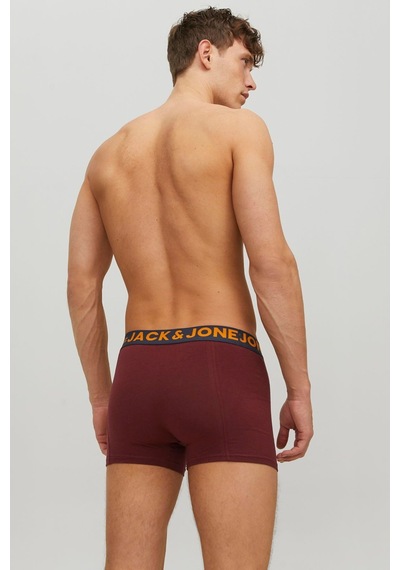 Jack & Jones Erkek 3'lü Çok Renkli Boxer - 12113943 Çok Renkli
